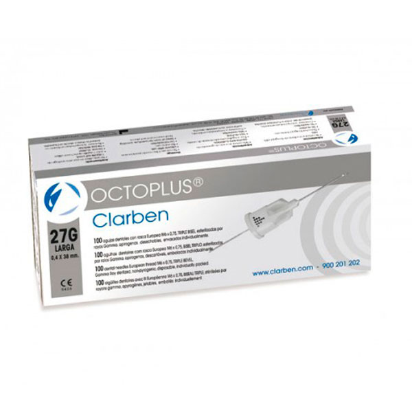 AGULHA OCTOPLUS C/PLAST. 0.4x38 27G LONGA 100u.