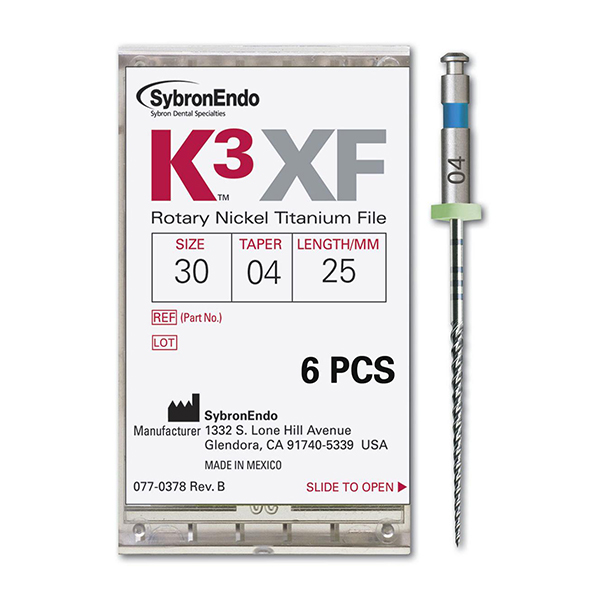 K3 XF FILE.20/.08 25mm. 6 unid.